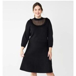 Draper James RSVP Elbow Sleeve Sweater Dress 3X